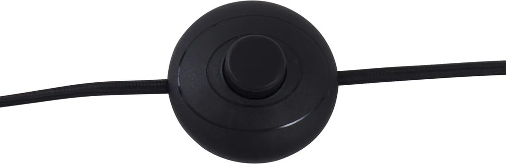 Stylowa lampa podłogowa w stylu retro, czarna z zielonym szkłem - Bizle