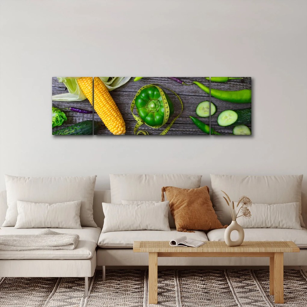 Obraz z warzywami (170x50 cm)