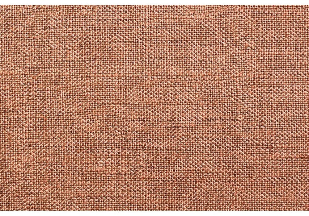 Różowa/brązowa lniana zasłona 140x330 cm Cafe Creme – Linen Tales