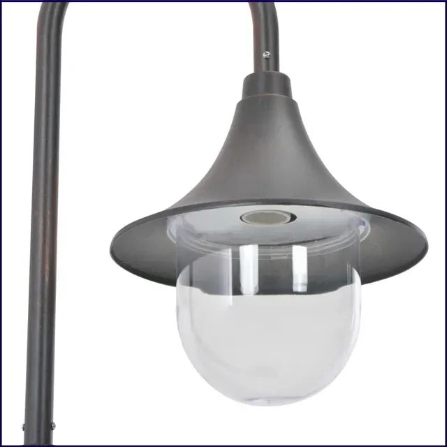Brązowa niska lampa zewnętrzna stojąca - A464-Agita