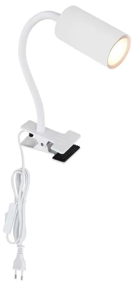 Globo 57911KW - Lampa klip ROBBY 1xGU10/25W/230V biała, elastyczna