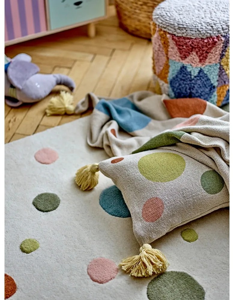 Kremowy koc dziecięcy 130x160 cm Clennie – Bloomingville Mini