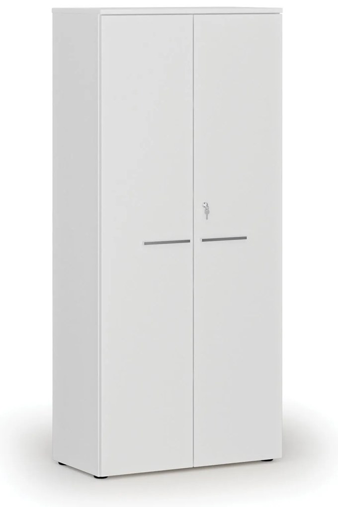 Szafa biurowa z drzwiami PRIMO WHITE, 800 x 420 x 1781 mm, biały