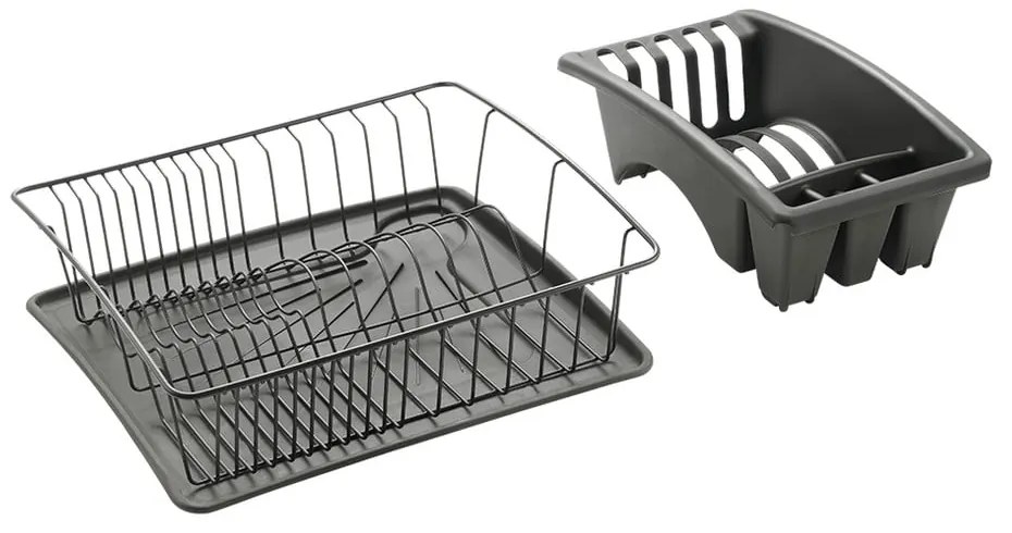 Ciemnoszary ociekacz ze stali nierdzewnej Metaltex Aquatexplus Lava