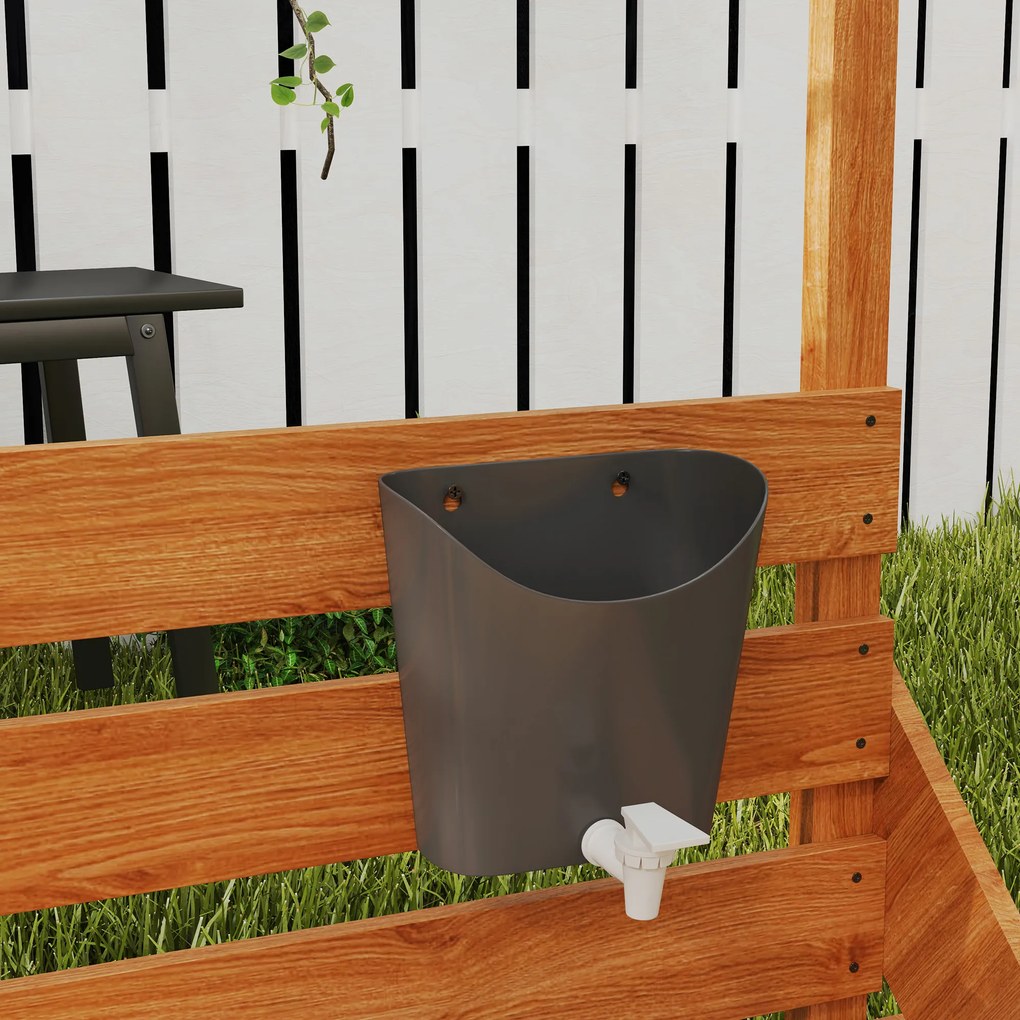 Outsunny Piaskownica z osłoną przeciwsłoneczną Piracki Statek, w zestawie zestaw kuchenny dla dzieci, Drewno Jodłowe, 180 x 103 x 144,5 cm, Pomarańczowy