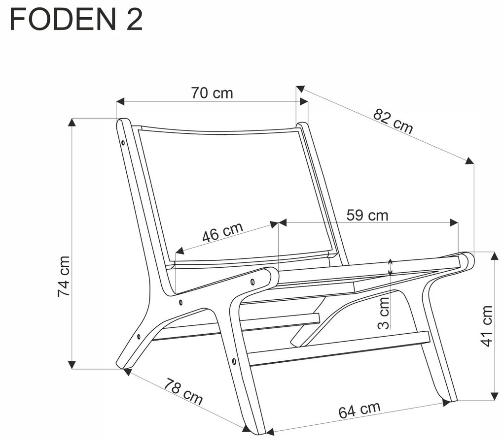 Naturalne krzesło ogrodowe FODEN II