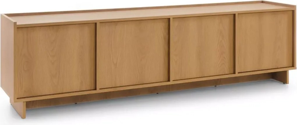 Szafka RTV pod telewizor Vabres 195 cm dąb karmelowy styl japandi modern