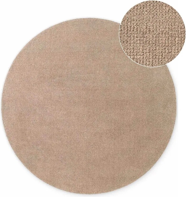 Beżowy wełniany okrągły dywan tkany ręcznie ø 160 cm Greenwich – Ted Baker