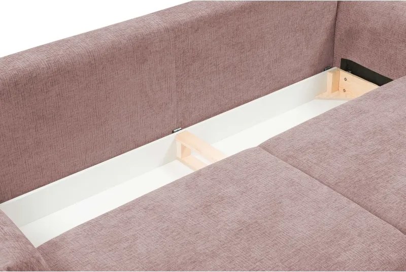 Sofa ADEL z funkcja spania i pojemnikiem BRUDNY RÓŻ OVER THE HORIZON 64