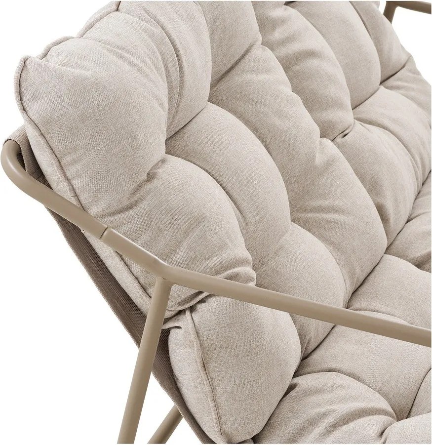 Beżowy tapicerowany zestaw mebli ogrodowych dla 4 osób Nilo – House Nordic