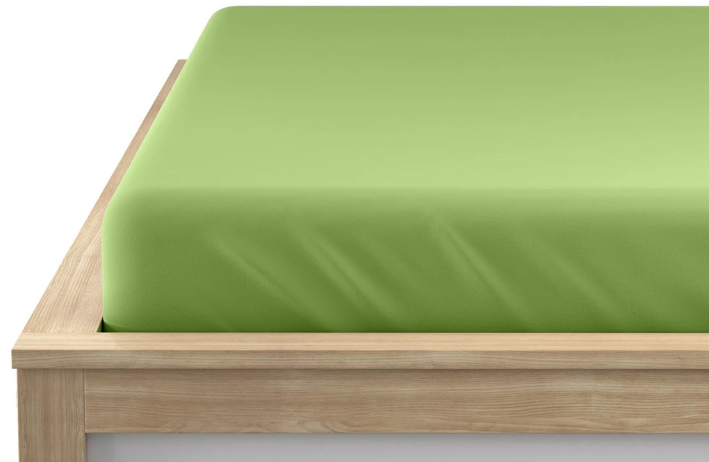 PrzytulneMieszkanie.pl Prześcieradło jersey EXCLUSIVE zielone 180 x 200 cm