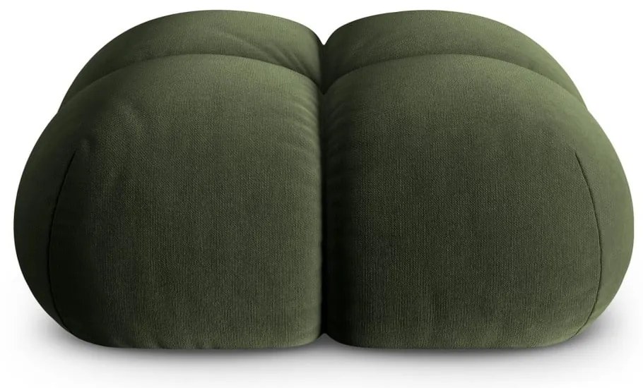 Zielony aksamitny podnóżek Loretto – Cosmopolitan Design