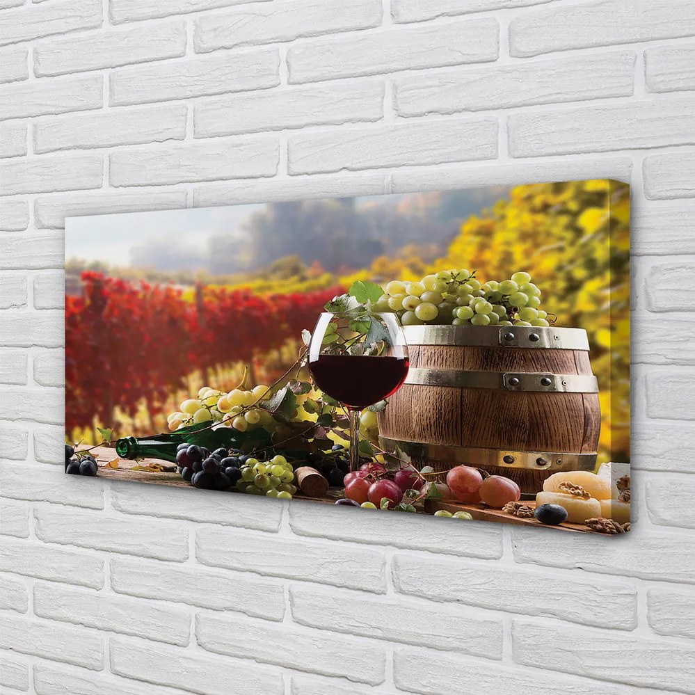 Obraz drukowany na płótnie Jesienny Wieczór Przy Winie