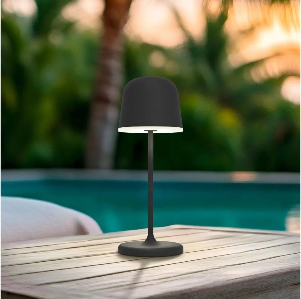 Eglo 901877 - Ładowalna, ściemnialna zewnętrzna lampa stołowa MANNERA-S LED/1,8W/5V IP54 czarna