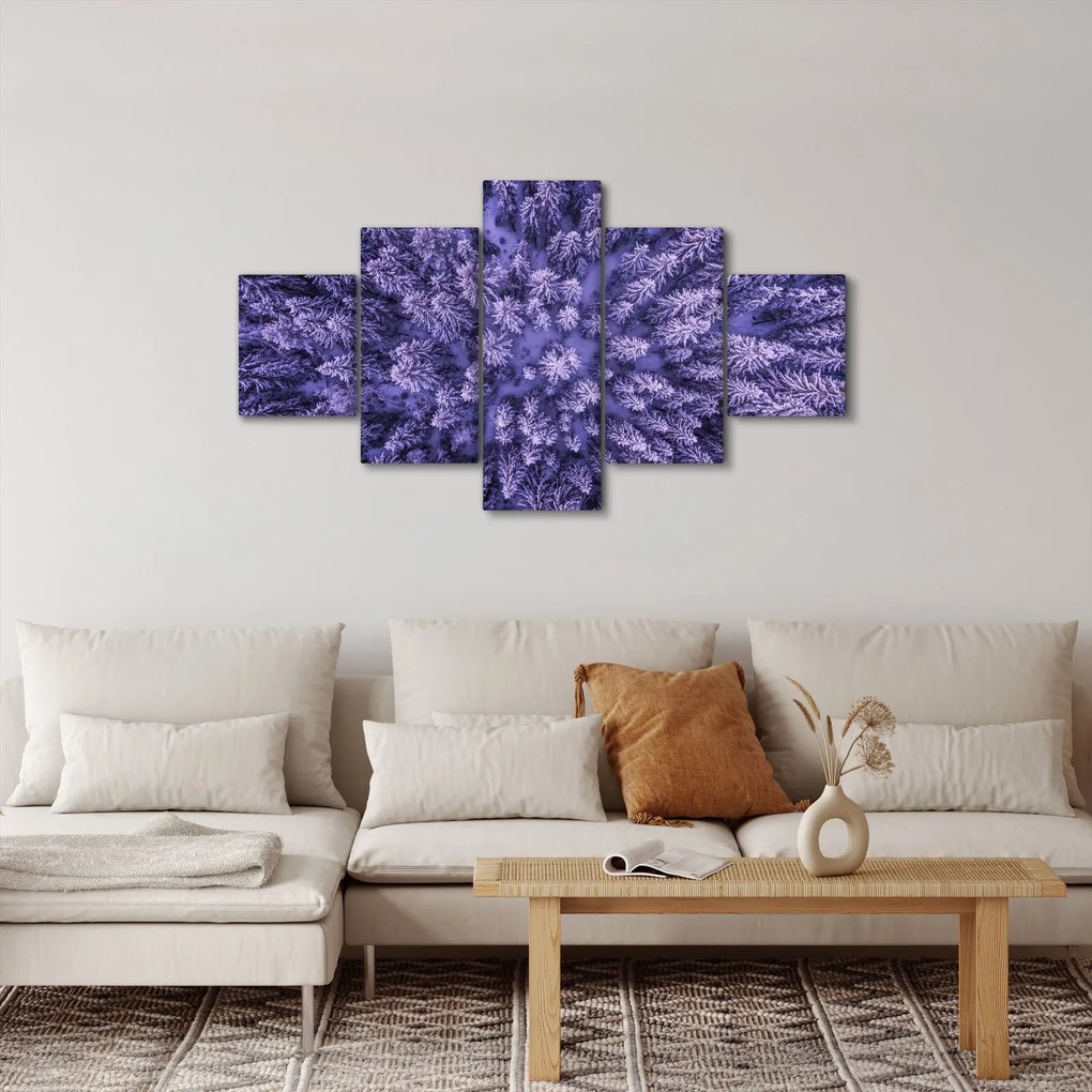 Obraz ośnieżonych drzew (125x70 cm)