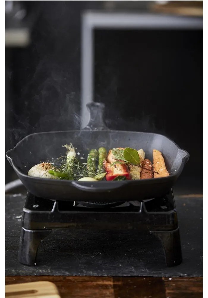 Żeliwna patelnia grillowa 28x28 cm – Holm