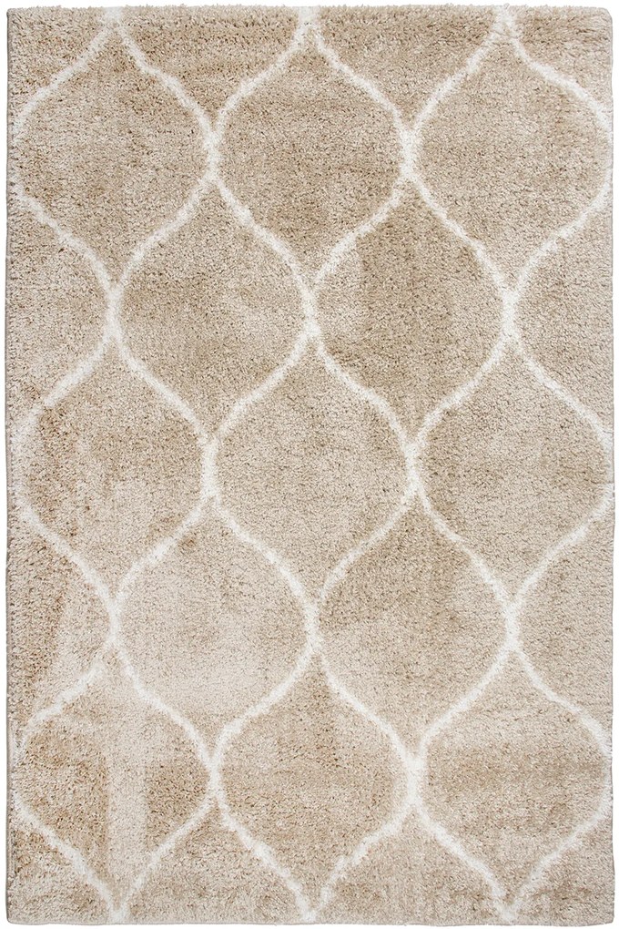 Dywan Shaggy Lenor Beżowy 050x090 Prostokąt