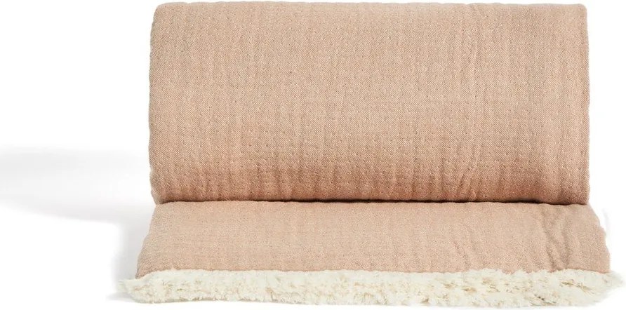 Łososiowy koc dziecięcy muślinowy 130x170 cm Nafine – Kave Home