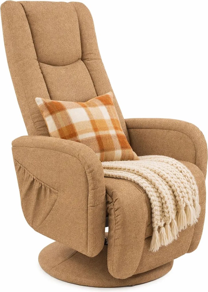 Beżowy Obrotowy Fotel Rozkładany T5-M45