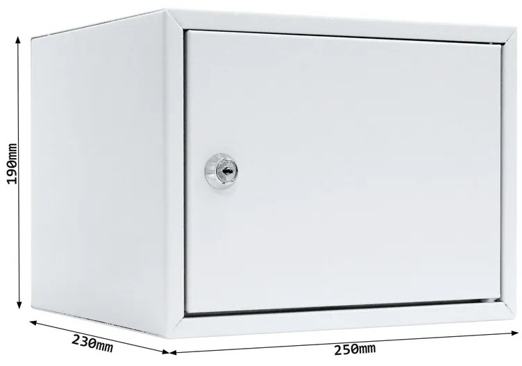 Sejf meblowy HOME CASE 2, 190 x 250 x 230 mm, mechaniczny - na klucz