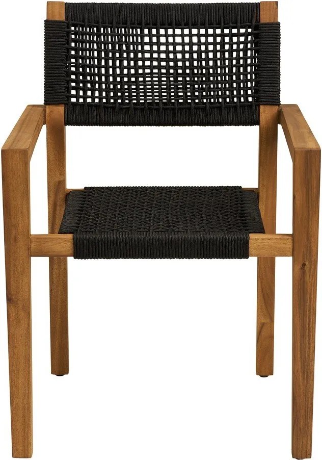 Czarne drewniane krzesło ogrodowe Anzio – House Nordic