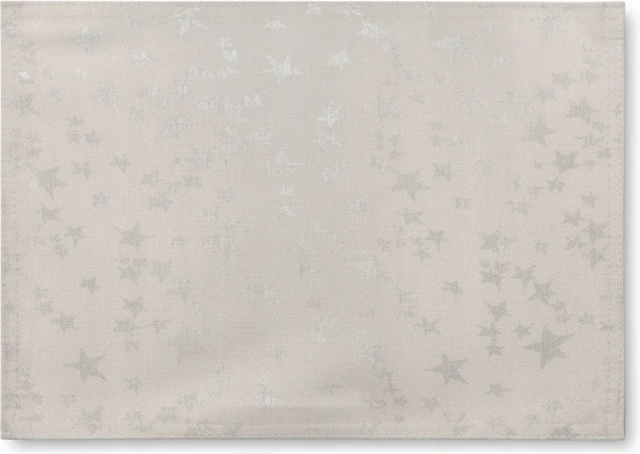 Podkładka pod Talerz Srebrna Mata na stół 33x45 cm w gwiazdki dekoracyjna