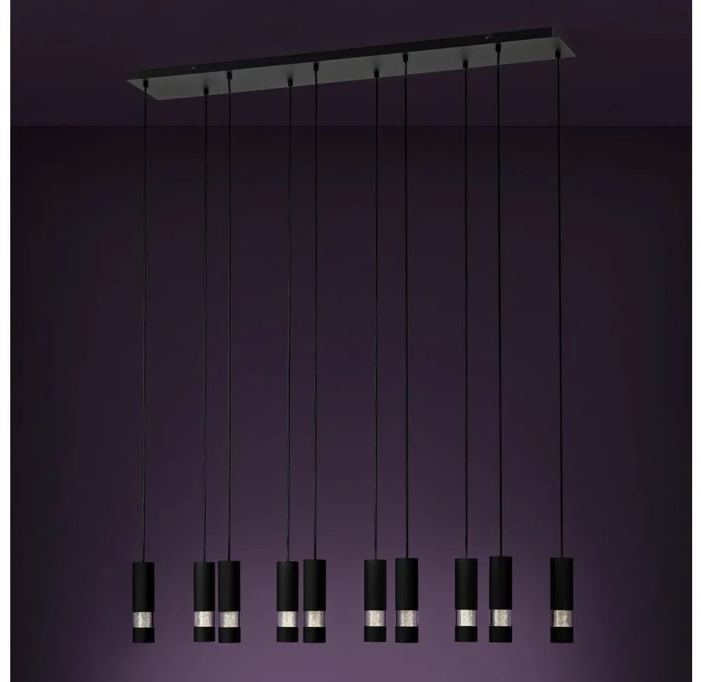 Eglo 39707 - LED Żyrandol na lince BERNABETA 10xGU10/4,6W/230V czarny