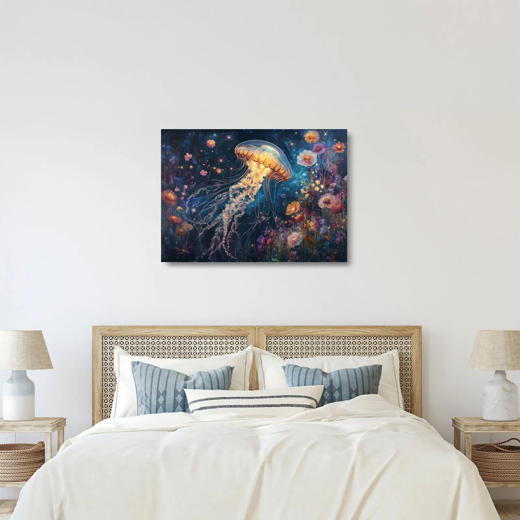 Obraz na szkle - Magiczna meduza (70x50 cm)