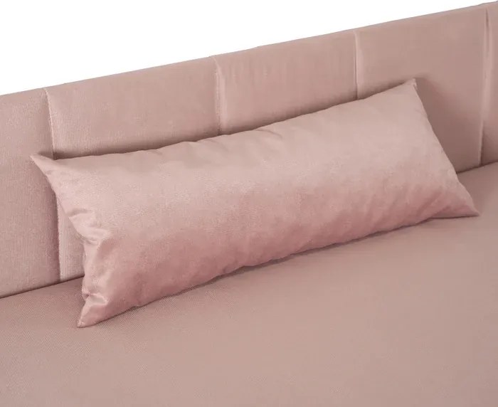 Łóżko Tapczan Młodzieżowe KARO 2 90x200 cm Narożne Różowe