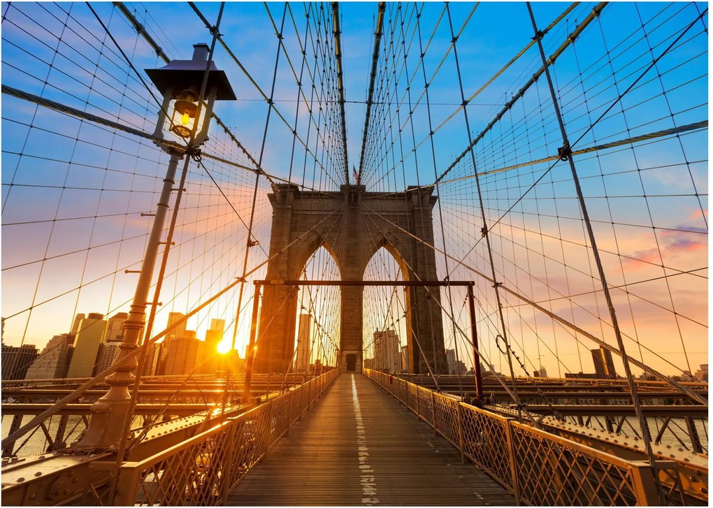 Obraz na szkle - Brooklyn Bridge, Manhattan, New York (70x50 cm)