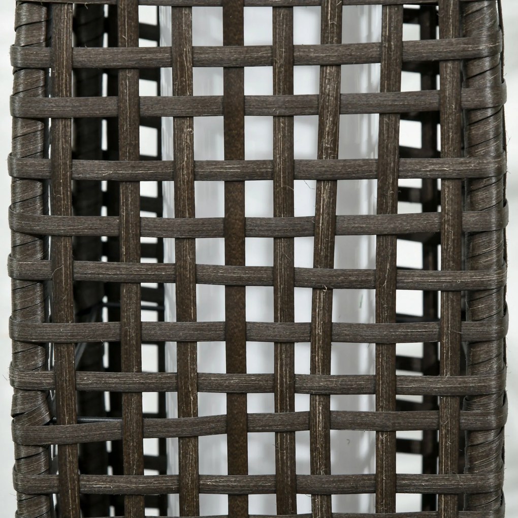 Outsunny Solarna lampa stojąca rattanowa z czujnikiem światła Automatyczna LED lampa solarna w stylu boho IP44 wodoszczelna | Aosom PL