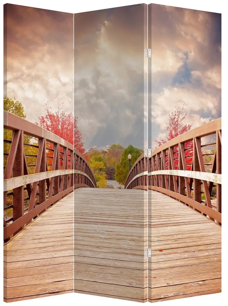 Parawan - Drewniany most (126x170 cm)