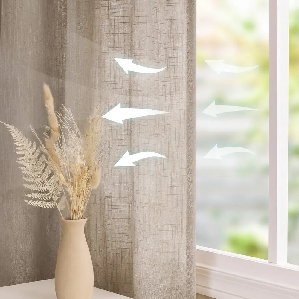 Beżowa zasłona 140x250 cm Valeta – Restilo