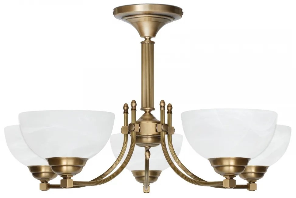 Niski żyrandol z mosiądzu B-S5AK