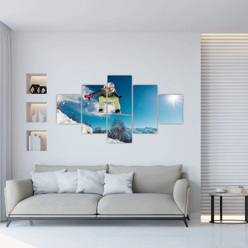 Obraz - Snowboardzista (125x70 cm)