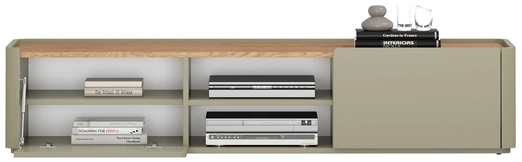 Szafka RTV Elivo 170 cm z szufladą - eukaliptus / dąb baltic dune