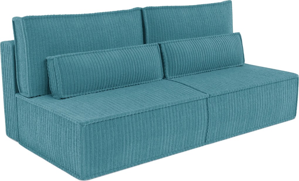Masseno Sofa LINO z funkcją spania i pojemnikiem na pościel - Niebieski - TILIA 75