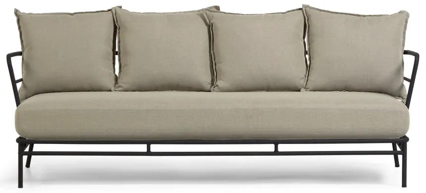 Beżowa sofa ogrodowa z metalową konstrukcją Kave Home Mareluz