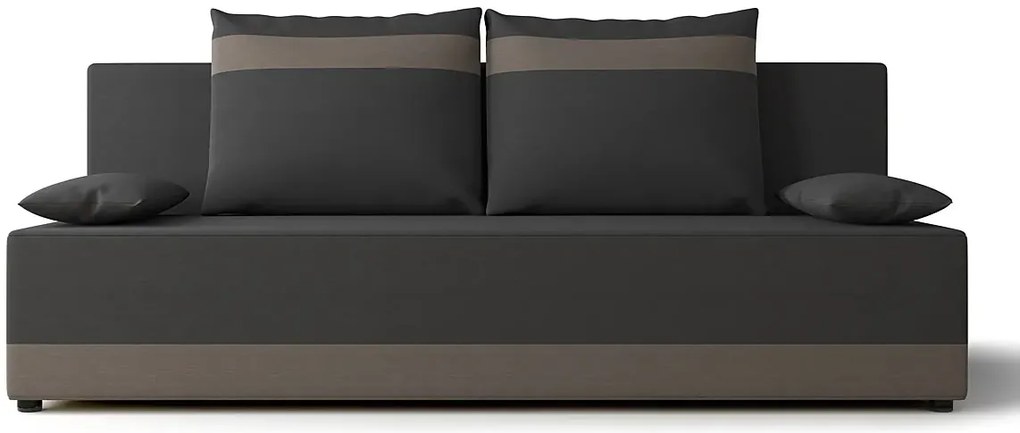 Szaro-brązowa sofa rozkładana z funkcją spania G2-N26