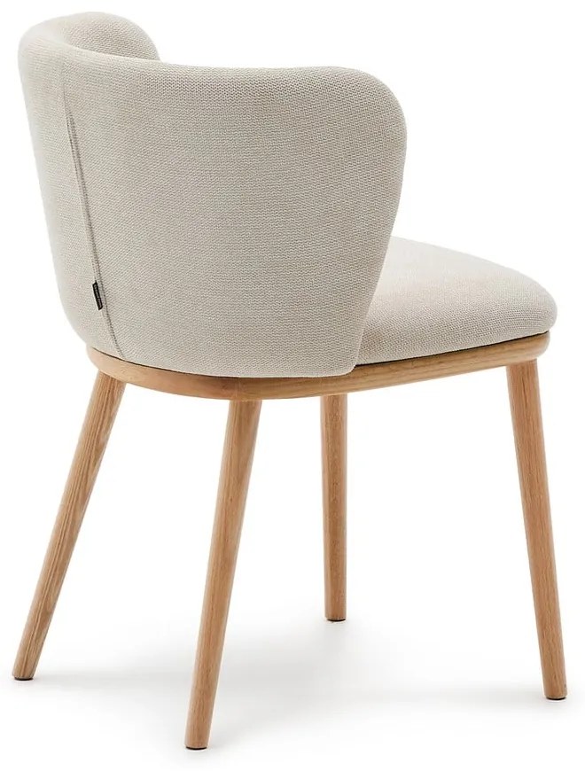 Beżowy tapicerowany fotel jadalniany Ciselia – Kave Home