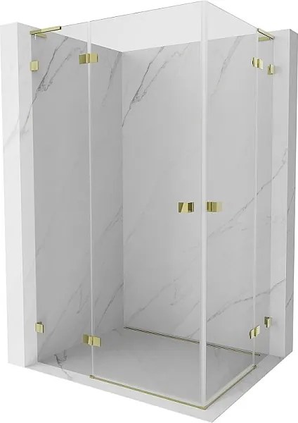 Mexen Lunar L Duo kabina prysznicowa uchylna lewa 115 x 80 cm, transparent, złota - 834L-115L-080P-50-00