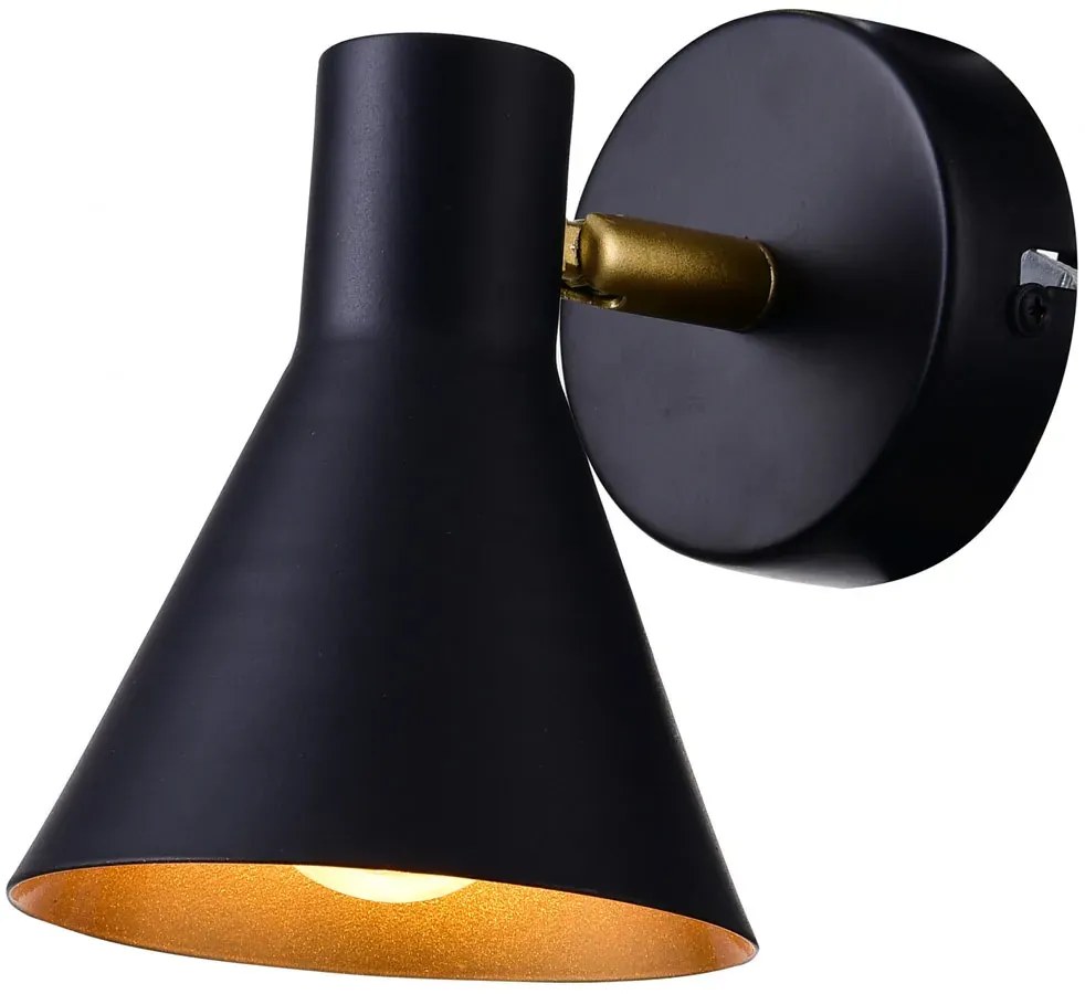 Czarny kinkiet ścienny industrialny - K067-Resova