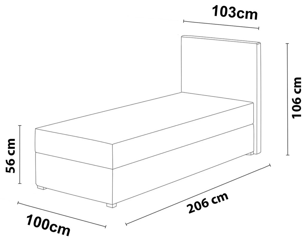 Bastian łóżko jednoosobowe 90cm