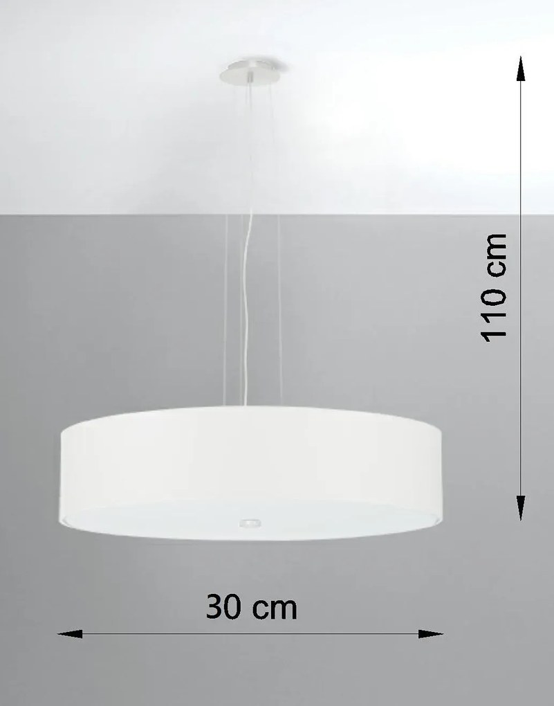 Biały minimalistyczny okrągły żyrandol - EX699 W0-T84