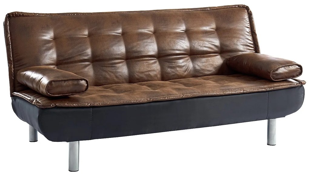 Kanapa MISHAN z postarzanej mikrofibry i ekoskóry