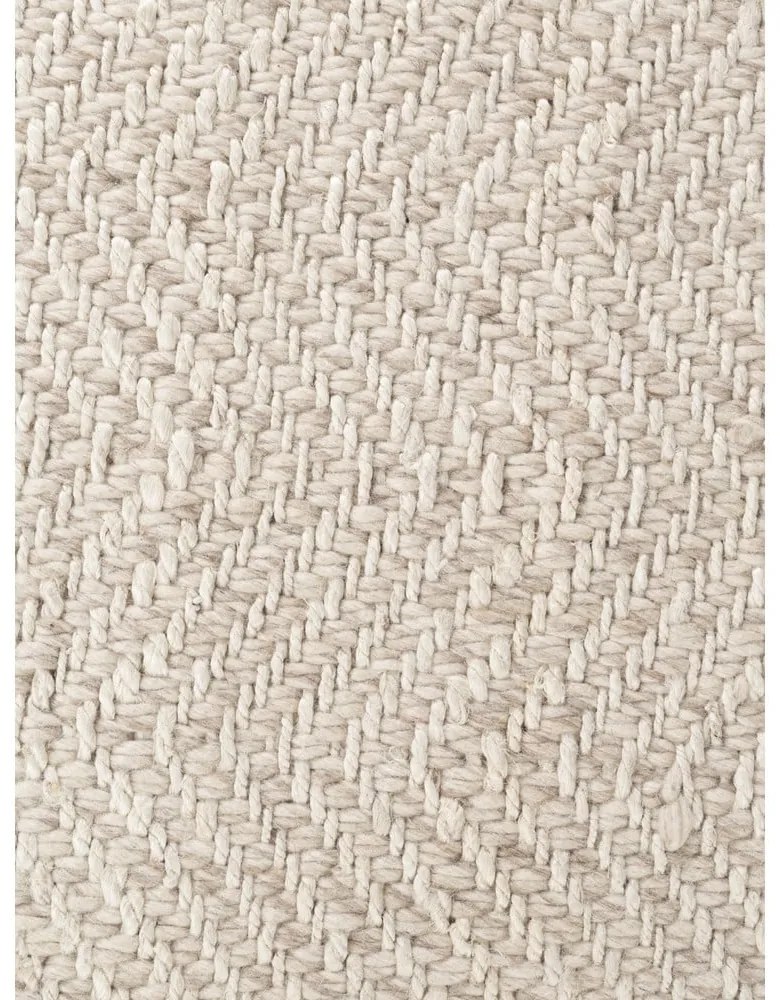 Kremowy dywan z mieszanki wełny tkany ręcznie 200x290 cm Majoli – Elle Decoration