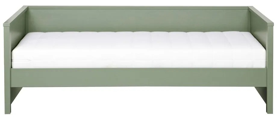 Zielone łóżko jednoosobowe 90x200 cm Nikki – WOOOD