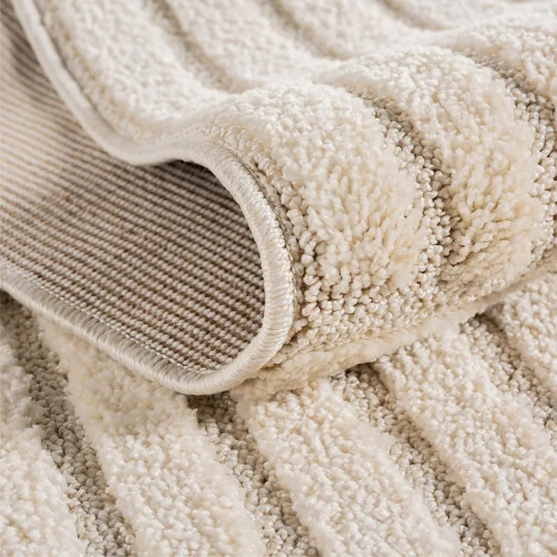 Dywan nowoczesny 3D Art kremowy Kwadraty 80 cm x 150 cm