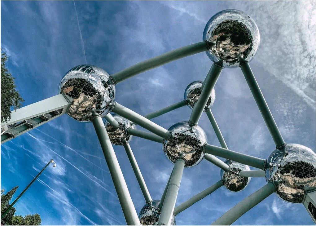 Obraz na szkle - Atomium w Brukseli (70x50 cm)