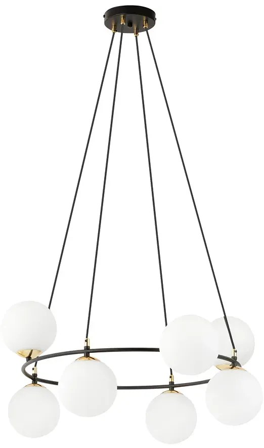 Nowoczesna lampa wisząca z mlecznymi kloszami - D110 D0-D86